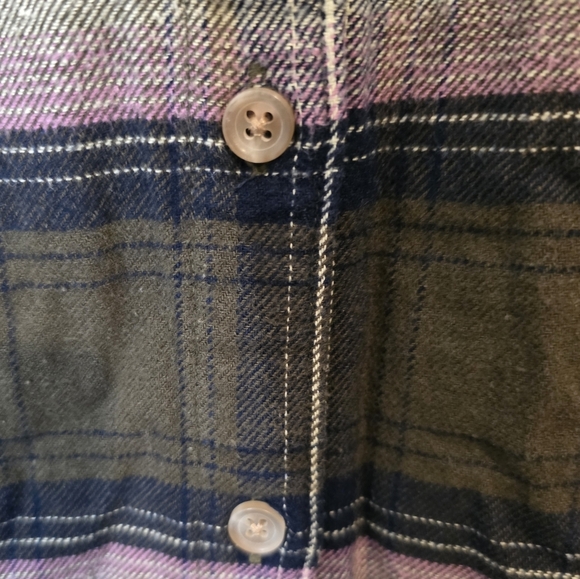 ⭐️40% Off⭐️ Old Navy The Boyfriend Shirt Flannel Button Down Tunic- Pink Olive - Picture 7 of 14